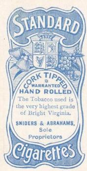 1905-06 Sniders & Abrahams Standard Cigarettes Series B - VFL #NNO David Smith Back